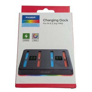⚡ DOBE RGB Charging Dock for Nintendo Switch 2 Joy-Con Controllers NEW